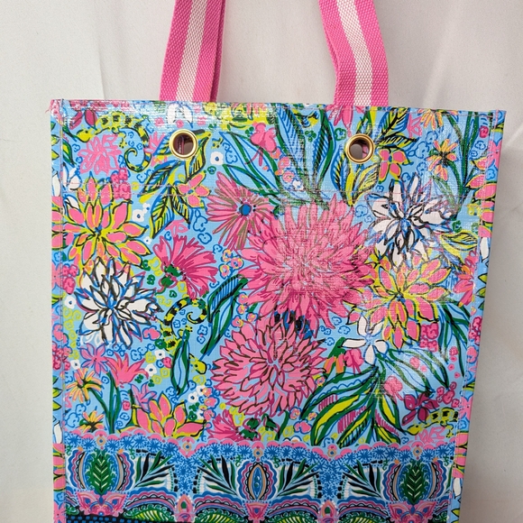 Lilly Pulitzer Floral Tote Bag - Pink and Blue - Picture 4 of 5